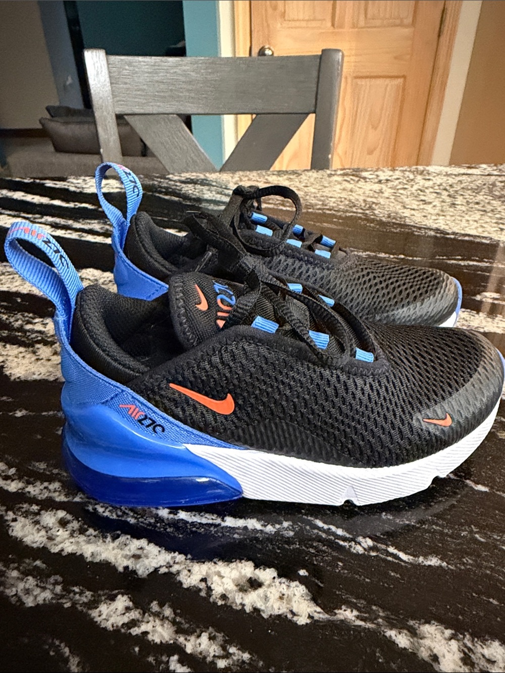 Nike Kids' Air Max 270 Sneakers - Black/Blue/Orange